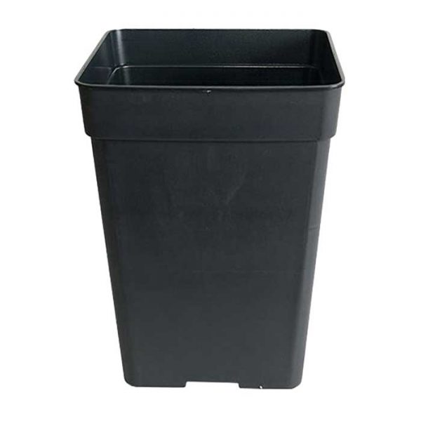 Maceta cuadrada negra